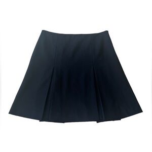 Brooks Brothers Red Fleece blue pleated wool blend a-line skirt size 8